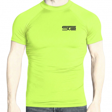 Camiseta Térmica STE Manga Corta Amarilla Fluor