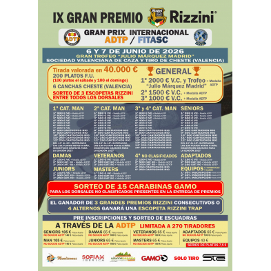 G.P.I. ADTP / FITASC - IX GRAN PREMIO RIZZINI [F.U.] CHESTE, VALENCIA. [6/7 JUNIO]